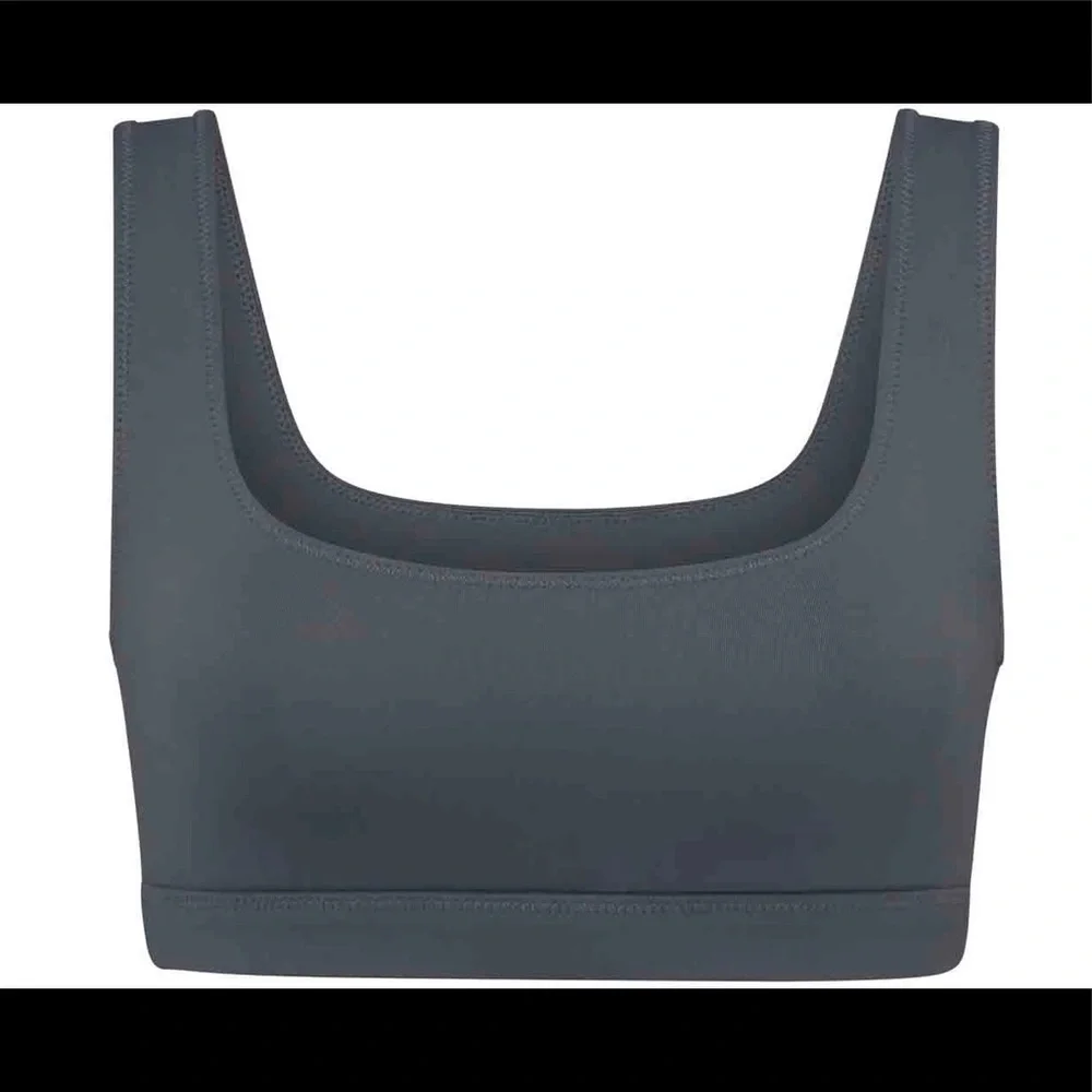 SKIMS swim tank bikini top | gunmetal